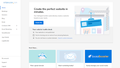 SiteBuilder.com's website builder 